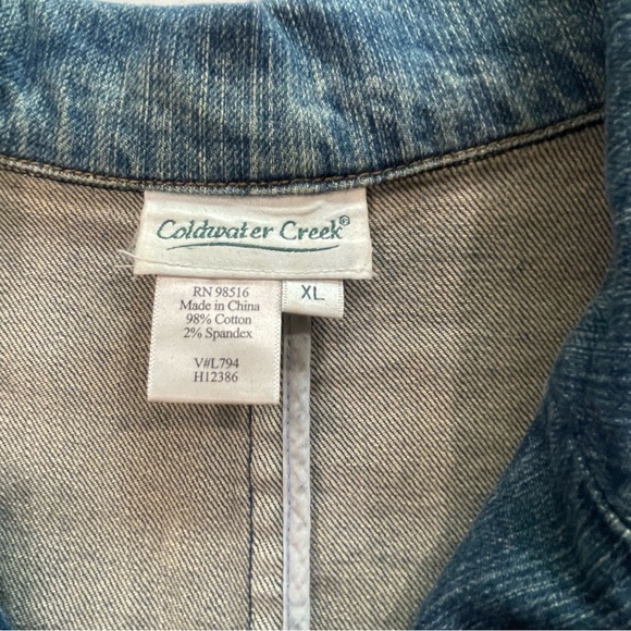 Vintage Coldwater Creek Blue Jean Denim Jacket - Picture 12 of 13